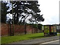 Bus shelter and old wall, Christchurch Road in BH25 7RD