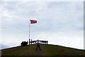 Flag on the memorial hill for the Battle of Prestonpans in EH32 9GX