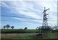 Pylon and fields near Lichfield in WS13 7TH