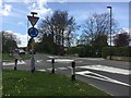 Mini roundabout on Moor Lane in LS25 6PQ