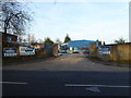 The entrance to Keyline builders' merchants in Creekmoor Lane in Creekmoor Ward