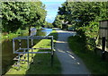 Towpath along the Leeds and Liverpool Canal in BD21 3EQ