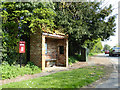 Bus shelter and postbox, Great Wratting in CB9 7HG