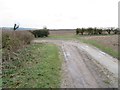 Blind corner on a farm track in RG25 2DJ