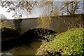 The downstream side of Yeo Bridge (B3220) on the River Yeo in EX17 6DT