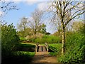 Footbridge on the footpath round Caldecotte Lake in MK7 8LU