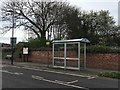 Bus stop and shelter at Ashgate Croft School in S40 1EB