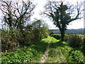 Path approaching Locksash Lane in PO18 9ET