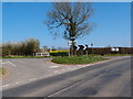 Road junction and grass triangle in Braunston-in-Rutland