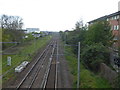 View of the railway from Picketts Lock Lane in N9 0GU