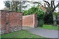 Brick boundary wall of #81A Barrowby Road in NG31 7GF
