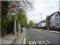 Bus stop and shelter on Holders Hill Road (B552) in NW7 1NG