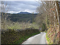 Road out of Garthmyn South of Pen Gallt y Foel in LL24 0SG