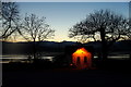Marine Sports Centre at Waterhead at dusk in LA23 1LJ