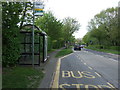 Bus stop and shelter on Black Fan Road (B195) in AL7 3EW