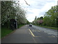 Bus stop and shelter on Black Fan Road (B195) in AL7 2DS