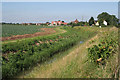 Farmland and drain near Holbeach Bank in PE12 8BX