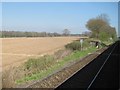 View from a Southampton-Salisbury train - Lineside hut and foot crossing in SP5 3RR