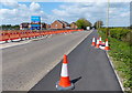 Construction work along Leicester Road in Thurcaston in LE4 2BR