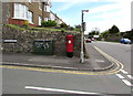 Queen Elizabeth II pillarbox on a Bridgend corner in CF31 2AP
