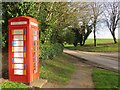 A redundant telephone box being used as a Church Information Point in SO21 3BN