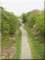 Cycle route in former railway cutting, West Allotment in NE27 0TT
