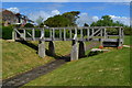 Footbridge in Sandsfoot Castle gardens in DT4 9JU