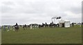Showjumping warm-up arena at the Mitsubishi Motors Cup in GL9 1AA