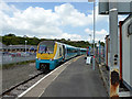 An Arriva train from Manchester stands at Milford Haven in Milford Haven Community
