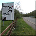 Directions sign facing Marine Street, Cwm in Cwm Community