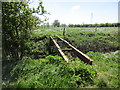 Remains of footbridge over Wath Beck in YO62 4BE