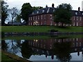 Gawsworth New Hall at dusk in SK11 9RQ