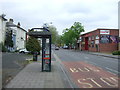 Bus stop and shelter on Moseley Road in B12 9RS