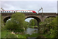 Virgin penolino on Wolverton viaduct over River Great Ouse in MK19 7AG