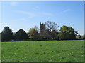 Distant view of the church at Mayfield in DE6 2JQ