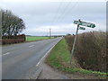 The B1102 And Footpath Sign in CB25 0DG