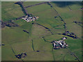 Hoodsyard farm and Cuff Farm from the air in KA15 2LJ