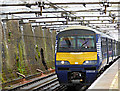 Train approaching Dalmarnock in G40 3GZ