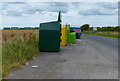 Recycling in a lay-by at Tetney in DN36 5LT