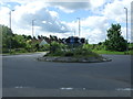 Roundabout on London Road (B1383) in CB11 4JS