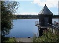 Water tower at Llyn Llech Owain in SA14 7NL