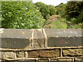 Canal bridge parapet. in S73 0PF