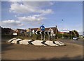 Little roundabout on Northampton Road, Brixworth in NN6 9LW