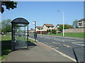 Bus stop and shelter on Castle Road, Rosyth in KY11 2EU