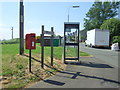 Elizabethan postbox and telephone box, Crombie in KY12 8JZ