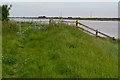 Gate and fence beside the River Parrett in TA5 2RF