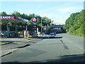 St Mary's Road, looking north at Texaco filling station in M40 5HJ