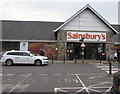 Sainsbury's superstore entrance in Bridgend in CF31 1YJ