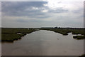 Salt marsh and channel looking east in SS8 8HN