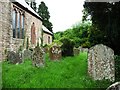 Path through the churchyard, Clodock in HR2 0NZ